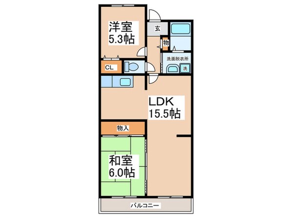 エバーグリーン中小路の物件間取画像